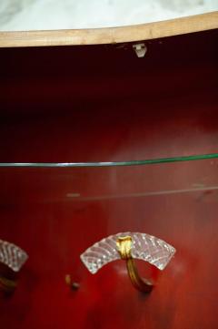 Bamboo Wardrobe Cabinet With Oriental Illustrations Italy Circa 1950 - 4472946