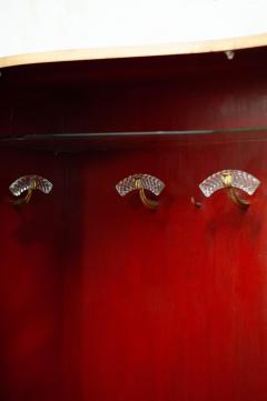 Bamboo Wardrobe Cabinet With Oriental Illustrations Italy Circa 1950 - 4472947