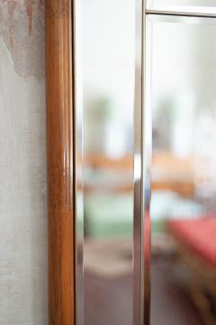Bamboo and Beveled Glass Mirror 1970s - 4706897