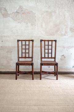 Bamboo and Glass Dining Set 1970s - 4642716