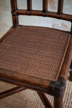 Bamboo and Glass Dining Set 1970s - 4642717