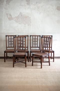 Bamboo and Glass Dining Set 1970s - 4642733