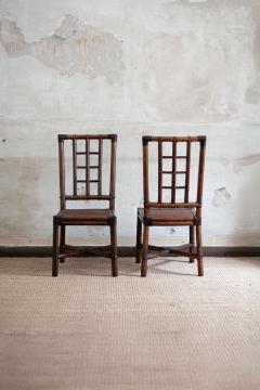 Bamboo and Glass Dining Set 1970s - 4642736