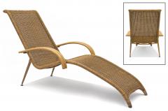 Bamboo and Rattan Chaise Lounge - 3894161