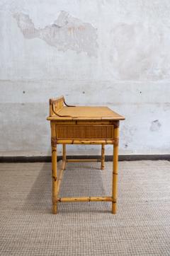 Bamboo and Rattan Desk with Matching Chair 1970s - 4736888