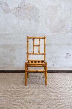 Bamboo and Rattan Desk with Matching Chair 1970s - 4736890