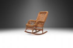 Bamboo and Rattan Rocking Chair Europe First Half of the 20th Century - 3555520