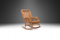 Bamboo and Rattan Rocking Chair Europe First Half of the 20th Century - 3555525