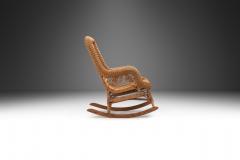 Bamboo and Rattan Rocking Chair Europe First Half of the 20th Century - 3555528