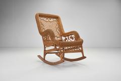 Bamboo and Rattan Rocking Chair Europe First Half of the 20th Century - 3555532
