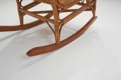 Bamboo and Rattan Rocking Chair Europe First Half of the 20th Century - 3555542