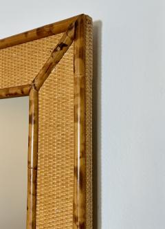 Bamboo and Rattan Wall Mirror with Console - 3483219