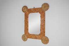 Bamboo and rattan mirror by Arpex 1970s - 1440625