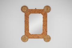 Bamboo and rattan mirror by Arpex 1970s - 1440629