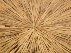 Bamboo marquetry and brass coffee table 1980 - 4195922