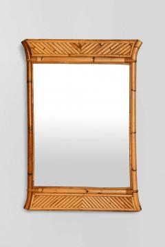 Bamboo mirror from 1980s - 3378182