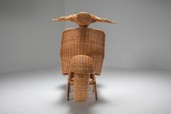 Bamboo wicker Vespa scooter 1970s - 1440563