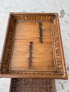 Bamboo wicker side table - 4593730
