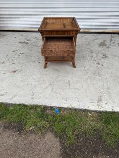 Bamboo wicker side table - 4593732