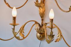 Banci Large 10 Arm Gilded Wall Light by Banci Firenze Italy 1960s - 3355824