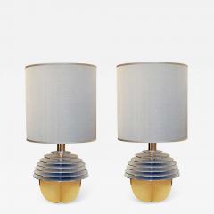 Banci Pair of Italian Brass Globe Table Lamps - 1256880