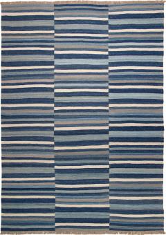 Banded Kilim in Blues - 4483934