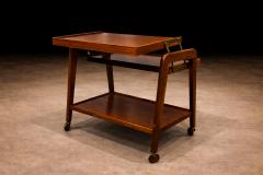 Bar Cart in Imbuia wood Metal Ming Moveis 1950s - 4551167