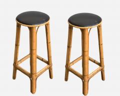 Bar and two bamboo stools France circa 1960 - 3454648