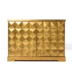 Barbara Barry Barbara Barry for Baker Mid Century Gold Leaf Cabinet Credenza - 3904798