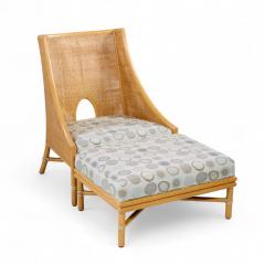 Barbara Barry Barbara Barry for McGuire Caned Lounge Chairs Pair and Ottoman - 4342047