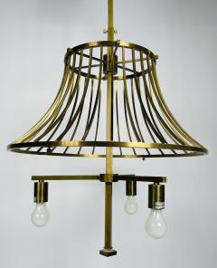 Barbara Barry Bronze Linen Chandelier by Barbara Barry for Baker Made in Italy - 3154122