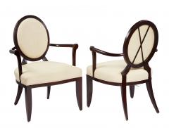 Barbara Barry Set of 8 Oval X Dining Chairs by Barbara Barry for Baker - 4363971