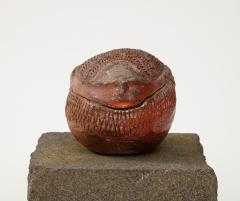 Barbara Delfosse Barbara Delfosse French Incised Ceramic Bird Box c 1950 60 - 3027479