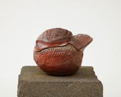 Barbara Delfosse Barbara Delfosse French Incised Ceramic Bird Box c 1950 60 - 3027482