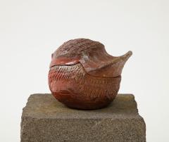 Barbara Delfosse Barbara Delfosse French Incised Ceramic Bird Box c 1950 60 - 3027483