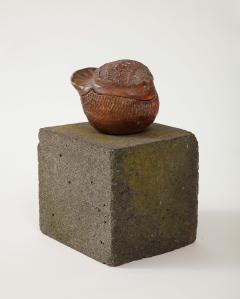 Barbara Delfosse Barbara Delfosse French Incised Ceramic Bird Box c 1950 60 - 3027491