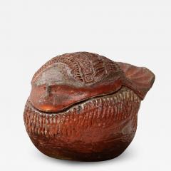 Barbara Delfosse Barbara Delfosse French Incised Ceramic Bird Box c 1950 60 - 3034250