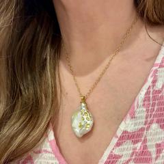 Barbara Heinrich Jumbo Iridescent Baroque Pearl Diamond Gold Necklace Barbara Heinrich 2025 - 4711227