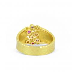 Barbara Heinrich Multicolored Sapphire Yellow Gold Carved Glacier Ring Barbara Heinrich 2025 - 4711128