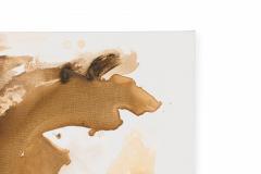 Barbara Kiskovski Abstract Acrylic Brown Wash Painting on Canvas - 4514576