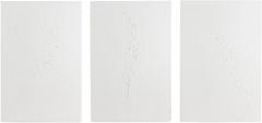 Barbara Kiskovski Triptych of White Textural Paintings on Canvas - 4528837