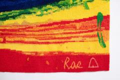 Barbara Rae Handwoven Wool Cotton Tapestry Titled Olive Terraces Zahara 2009 - 3859838