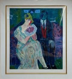 Barbara Wood Art Deco Monumental Oil on Paper USA 20th c  - 4497555