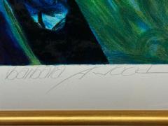 Barbara Wood Art Deco Monumental Oil on Paper USA 20th c  - 4497558