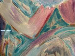 Barbara Wood Art Deco Monumental Oil on Paper USA 20th c  - 4497560