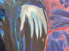 Barbara Wood Art Deco Monumental Oil on Paper USA 20th c  - 4497562