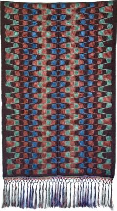 Bargello pattern silk brocade with knotted fringe 20th century - 4412130