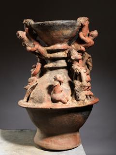 Bariba People Benin Rare Terracotta Ceremonial Vessel - 1972035