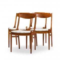 Barney Flagg Barney Flagg for Drexel Parallel Mid Century Walnut Dining Chairs Set of 4 - 4527492