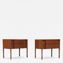 Barney Flagg Mid Century Modern Parallel Night Stands by Barney Flagg for Drexel - 4566100